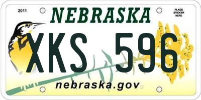 NE license plate XKS596