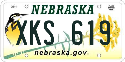 NE license plate XKS619