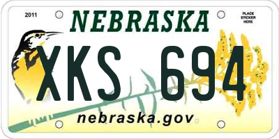 NE license plate XKS694