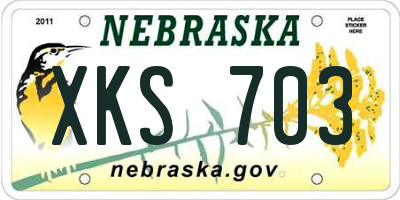 NE license plate XKS703