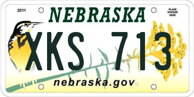 NE license plate XKS713