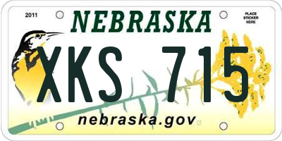 NE license plate XKS715
