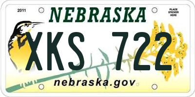 NE license plate XKS722