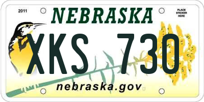 NE license plate XKS730
