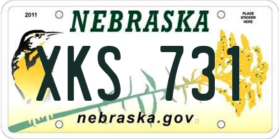 NE license plate XKS731