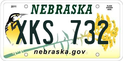 NE license plate XKS732