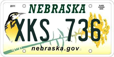 NE license plate XKS736