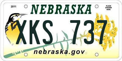 NE license plate XKS737