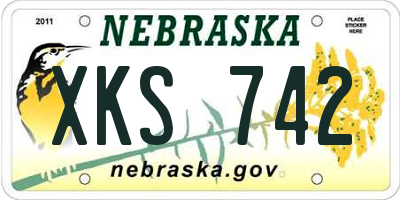 NE license plate XKS742