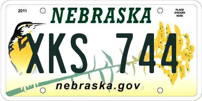 NE license plate XKS744