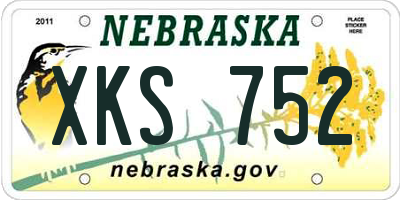 NE license plate XKS752