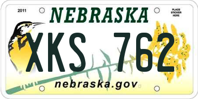 NE license plate XKS762