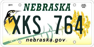 NE license plate XKS764