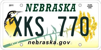 NE license plate XKS770