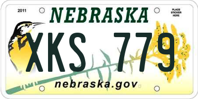 NE license plate XKS779