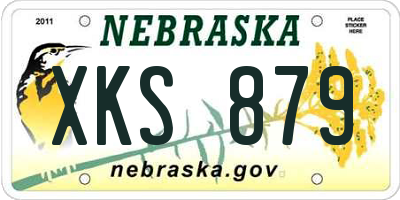 NE license plate XKS879