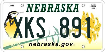 NE license plate XKS891