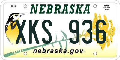 NE license plate XKS936