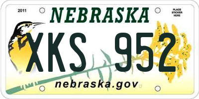 NE license plate XKS952