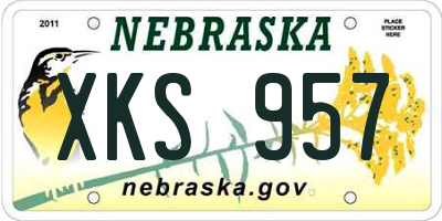 NE license plate XKS957