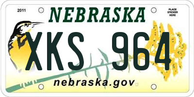 NE license plate XKS964