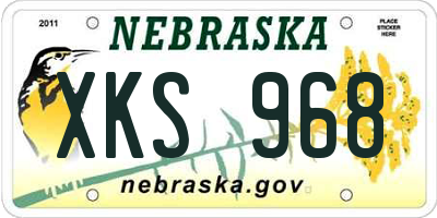 NE license plate XKS968
