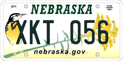 NE license plate XKT056
