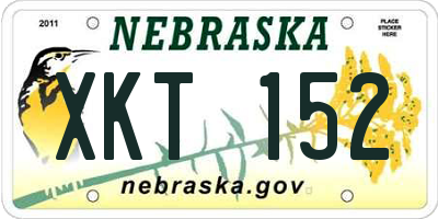 NE license plate XKT152