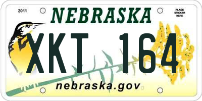 NE license plate XKT164