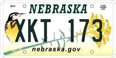 NE license plate XKT173