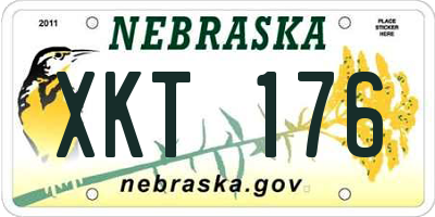 NE license plate XKT176