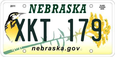 NE license plate XKT179