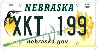 NE license plate XKT199