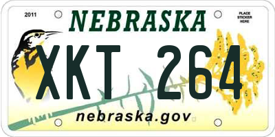 NE license plate XKT264