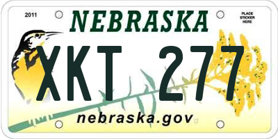 NE license plate XKT277