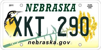 NE license plate XKT290