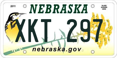 NE license plate XKT297