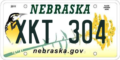 NE license plate XKT304