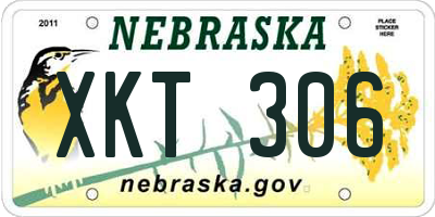 NE license plate XKT306