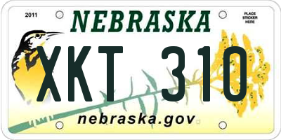 NE license plate XKT310