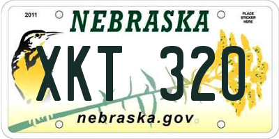NE license plate XKT320