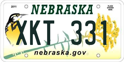 NE license plate XKT331