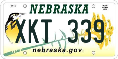 NE license plate XKT339