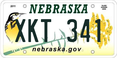 NE license plate XKT341