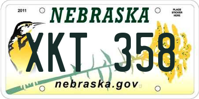 NE license plate XKT358