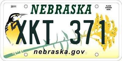 NE license plate XKT371