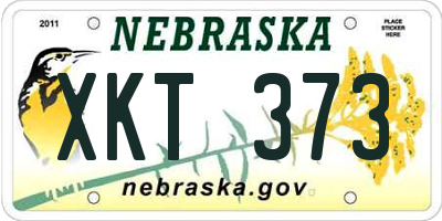 NE license plate XKT373