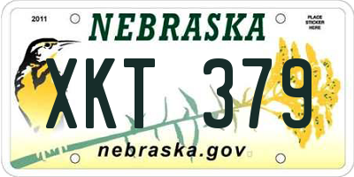 NE license plate XKT379