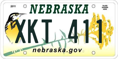 NE license plate XKT411