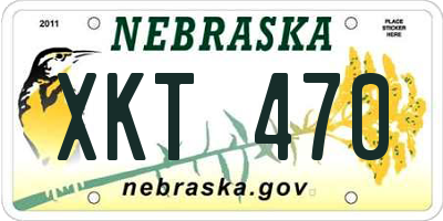 NE license plate XKT470